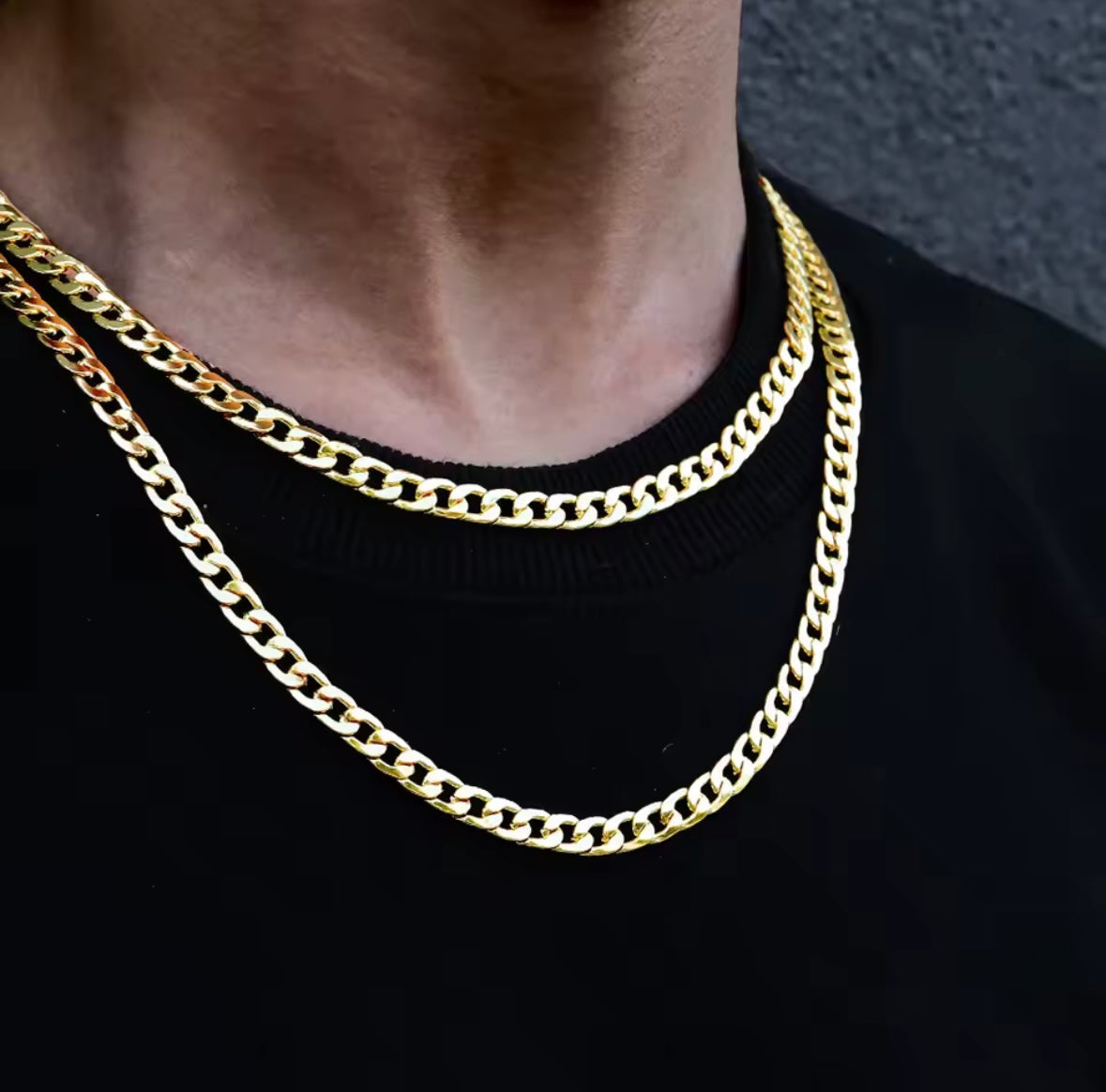 Cuban Link Kette – Gold & Silber – Iced Style Halskette für Männer